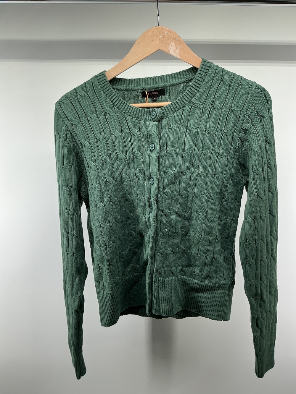 100% Organic Cotton Cable Crew Cardigan